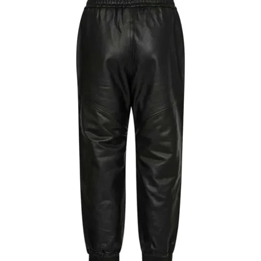 Co Couture PhoebeCC Leather Zip Joggers Black