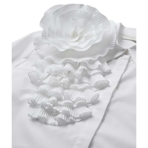 Copenhagen Muse CMPleat Frill Shirt Bright White