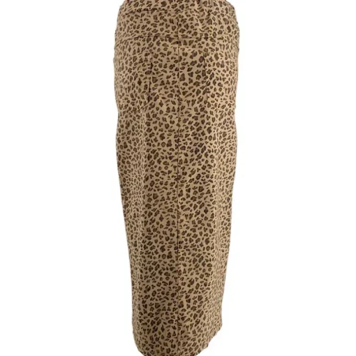 J By J 50353 Leo Stretch Skirt Leopard