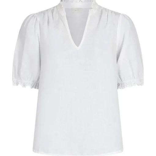 Neo Noir Odesa Linen Blouse Hvid