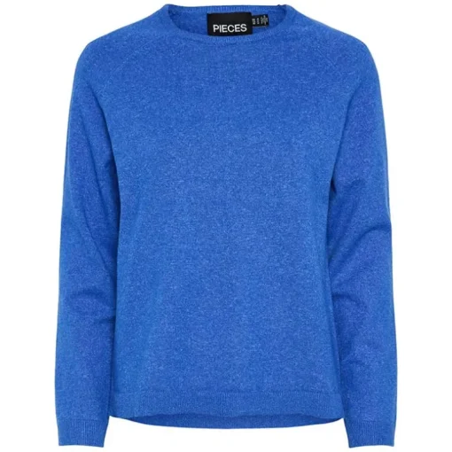 Pieces PCBree LS O-Neck Knit Noos Surf the Web Melange