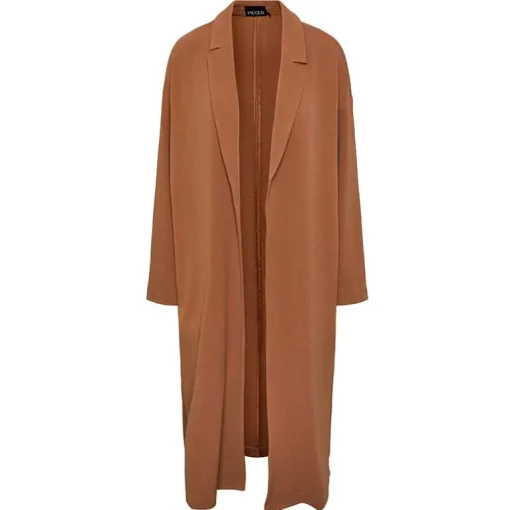 Pieces PcJana LS Long Cardigan BC Brun