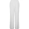 Pieces PCMilano HW Wide Pant D2D PB Hvid