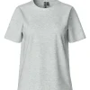 Pieces PCRia SS Solid Tee Noos Light Grey Melange